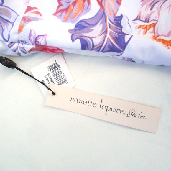 Nanette Lepore NEW Size 8 Top Tankini Two Piece Multicolor Floral Swim Suit - Picture 4 of 15
